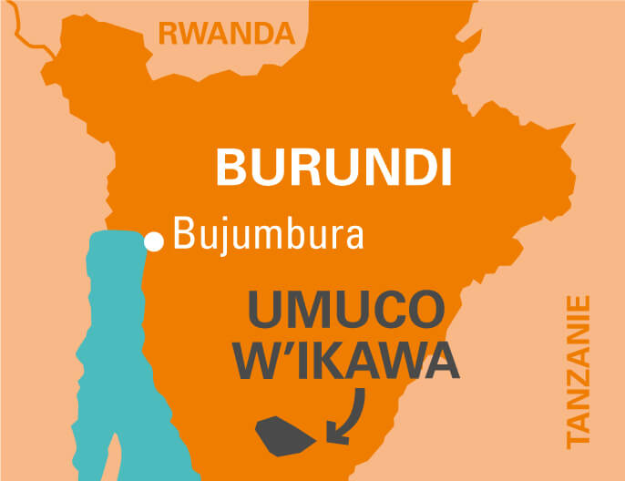 Carte coopÃ©rative UMUCO W'IKAWA au Burundi - cafÃ© arabica moulu 250g